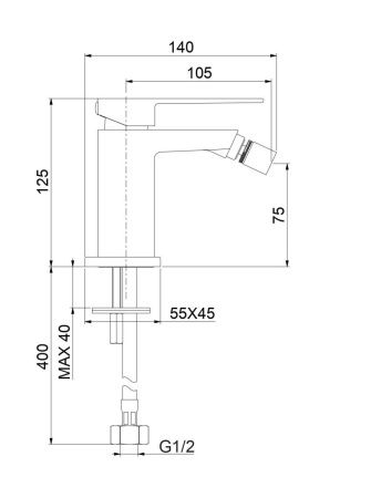 Смеситель Fiore 100BB8536 на биде белый