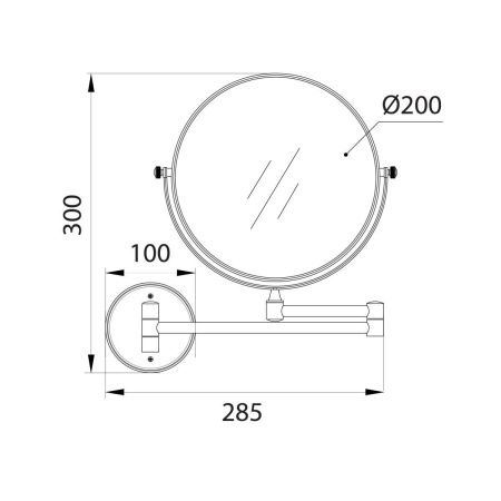 Косметическое зеркало Fixsen FX-31021-2