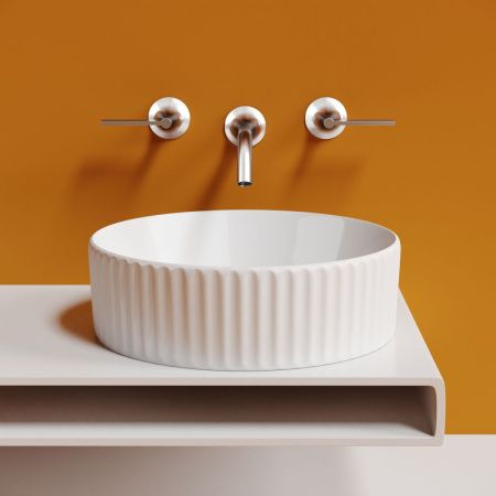 Раковина из сантехнического фарфора Ceramica Nova ELEMENT CN6057 40х40 накладная цвет белый без отверстий под смеситель