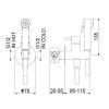 Гигиенический душ со смесителем Webert Elio EL870303015PVC хром
