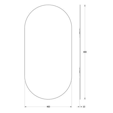 Зеркало Evoform Primary BY 0121 40х80 подвесное