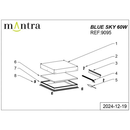 Светильник встраиваемый Mantra Blue Sky (Блуе Скы) 9095