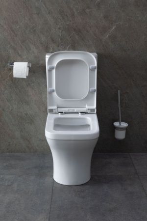 Чаша унитаза напольная Allen Brau Infinity 4.21012.20 цвет белый без бачка с сиденьем микролифт безободковая каскадный смыв