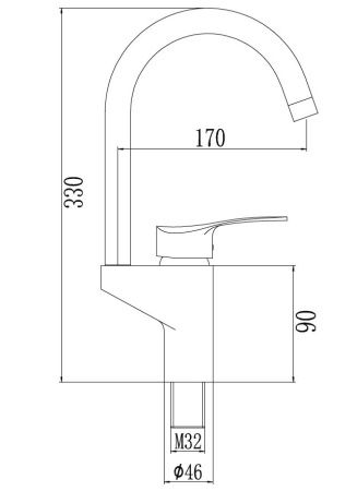 Смеситель для кухни Fmark FM4279 на мойку хром