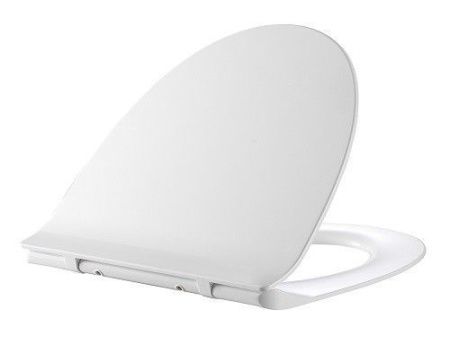 Унитаз подвесной CeramaLux CL2100 белый с сиденьем микролифт безободковый каскадный смыв