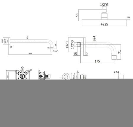 Душевая система Paffoni Modular Box KITMB019NO139 встраиваемая в стену