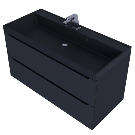 Тумба с раковиной Uperwood Tanos-Classic Quartz 3930421701 100х50 цвет черный