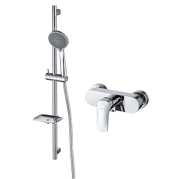 Комплект смесителей Aquatek ВЕГА AQ1032CR настенный хром без термостата