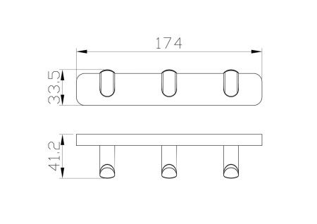 Вешалка с 3 крючками для ванной Wonzon & Woghand GRAFFITY WW-9335-BG