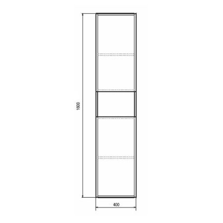 Шкаф-пенал Comforty Бордо 00-00007266CF 40х160 подвесной цвет коричневый