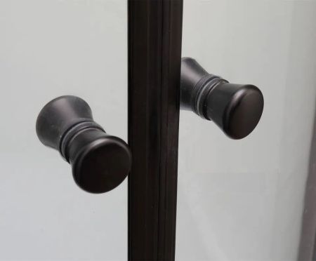 Душевой уголок Parly ZE911B 90х90 стекло прозрачное профиль черный с поддоном