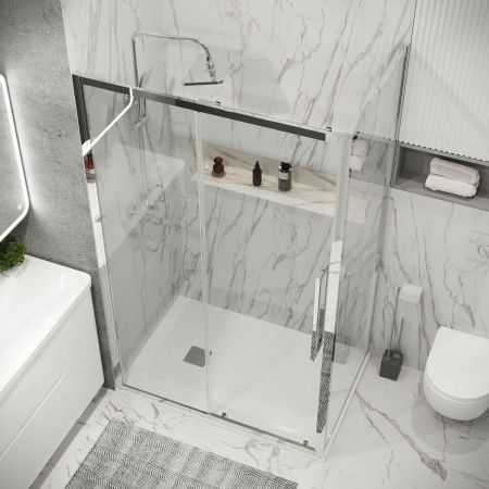 Душевой уголок Grossman Cosmo 120.K33.02.1110.10.00 110х100 стекло прозрачное профиль хром без поддона