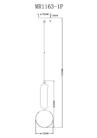 Светильник подвесной Myfar Pierre (Пиерре) MR1163-1P