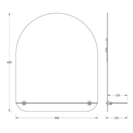 Зеркало Evoform Optima BY 0509 50х60 подвесное
