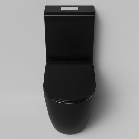 Унитаз напольный с бачком Grossman Торнадо GR-4494BMSQ черный с сиденьем микролифт безободковый смыв торнадо