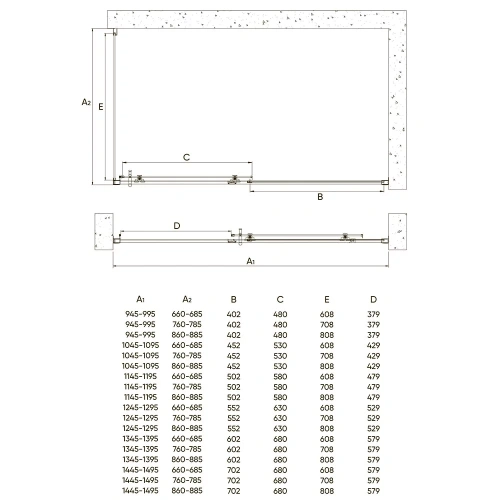 Душевой уголок Veconi Rovigo RV072B-15090-01-C4 150х90 стекло прозрачное профиль черный без поддона - фото 3 Душевой уголок Veconi Rovigo RV072B-15090-01-C4 150х90 стекло прозрачное профиль черный без поддона - фото 3