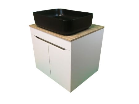 Тумба с раковиной Sintesi STL.W7024_SIN-LVB-APP-409BM 60х60 подвесная цвет белый