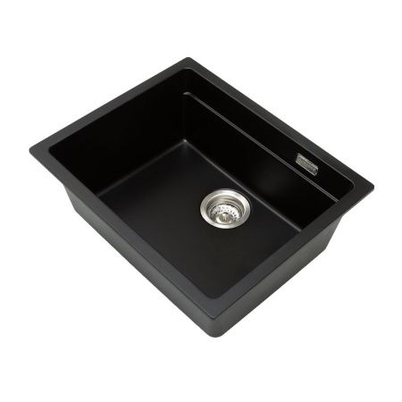 Кухонная мойка Grandex Aqua 500204 55х45 цвет черный поверхность матовая