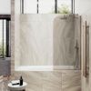 Душевая шторка на ванну Maybah Glass MGV-125-2у 35х140 стекло тонированное профиль бронза ориентация универсальная