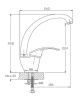 Смеситель для кухни Haiba HB21-5 HB4121-5 на мойку сатин
