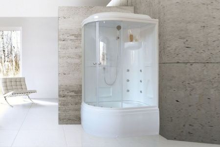 Душевая кабина Royal Bath ВК RB8120BK2-T-R 120х80 асимметричная с крышей ориентация правая