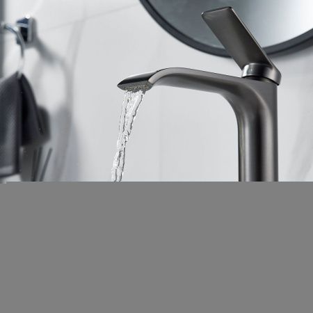 Смеситель для раковины Shevanik S4111T на столешницу оружейная сталь