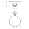 Мыльница THG Mandarine Cristallia Diamant U1K-F01-546GM