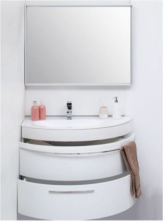 Тумба с раковиной De Aqua Эскалада 00186739 100х50 подвесная цвет белый