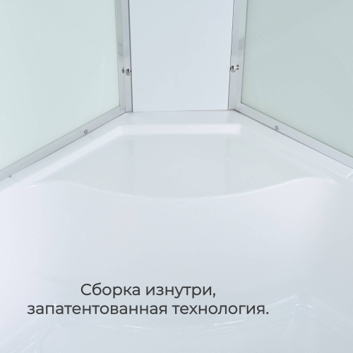 Душевая кабина AvaCan EM EM5090LED 90х90 четверть круга с крышей ориентация универсальная - фото 5 Душевая кабина AvaCan EM EM5090LED 90х90 четверть круга с крышей ориентация универсальная - фото 5