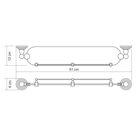 Полка в ванную комнату WasserKRAFT 7044