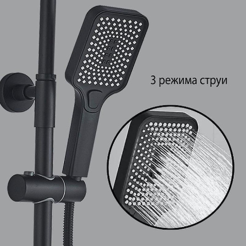 Душевая стойка ALMAes GaLaxy SDI-1801 настенная цвет черный - фото 5 Душевая стойка ALMAes GaLaxy SDI-1801 настенная цвет черный - фото 5