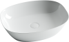 Раковина из сантехнического фарфора Ceramica Nova ELEMENT CN5005 50х40 накладная цвет белый без отверстий под смеситель
