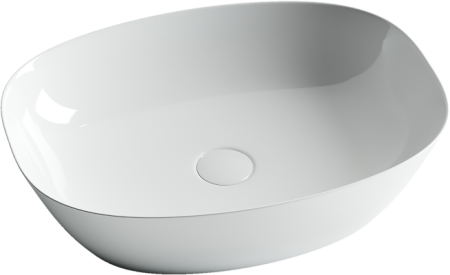 Раковина из сантехнического фарфора Ceramica Nova ELEMENT CN5005 50х40 накладная цвет белый без отверстий под смеситель