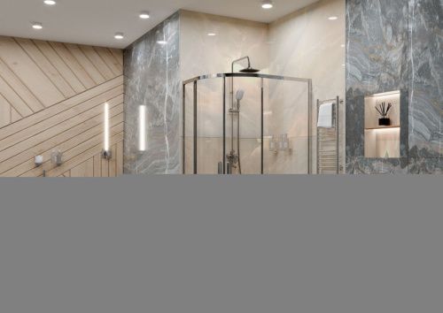 Душевой уголок Ambassador Kingston 14011110 110х80 стекло прозрачное профиль хром без поддона - фото 2