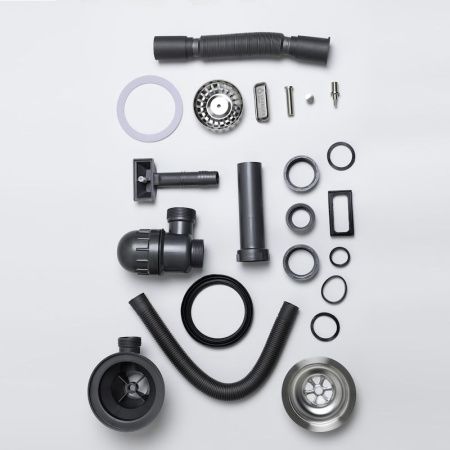 Кухонная мойка Grandex Aqua 500402 51х51 цвет серый поверхность матовая