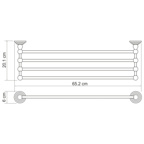 Полка в ванную комнату WasserKRAFT 7011 - фото 4