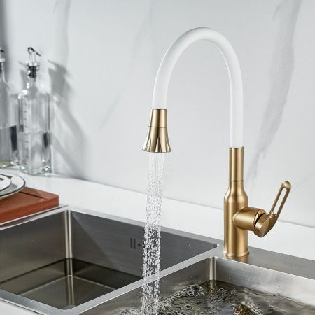 Смеситель для кухни Raffine F303G-1 на мойку золото