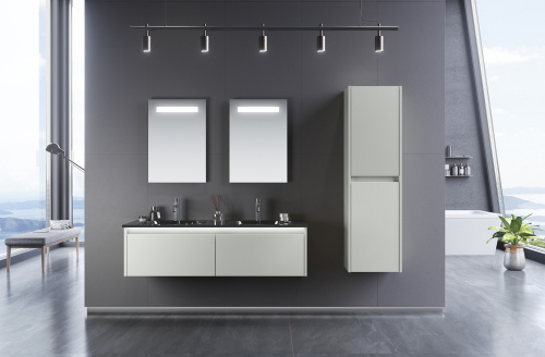 Тумба с раковиной Orka Lisbon 5001441 132х50х35 цвет серый матовый - фото 3