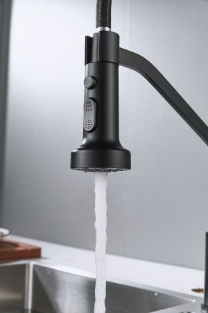 Смеситель для кухни Shevanik S963H на мойку черный
