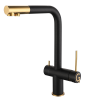Смеситель для кухни Rivelato 1523513 antracite oro на мойку черный/золото