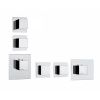 Смеситель для душа Bossini Cube Z032203.030 встраиваемый в стену хром (внешняя часть) с термостатом