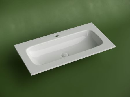 Раковина из сантехнического фарфора Ceramica Nova GRACE CN7019 90х50 накладная цвет белый 1 отверстие под смеситель