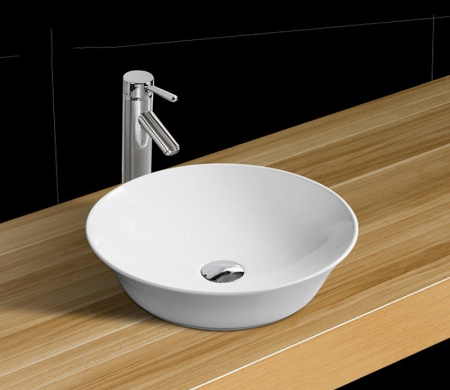 Раковина из санфаянса CeramaLux 9381 42х42 накладная цвет белый