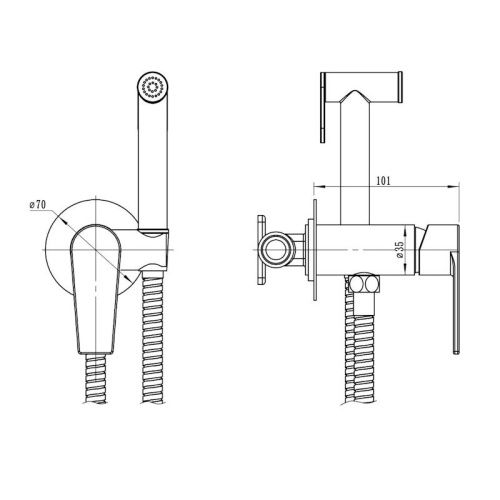 Гигиенический душ со смесителем Esko BTSMH хром - фото 3