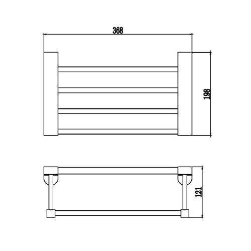 Полка в ванную комнату Savol S-407344 - фото 3