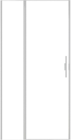 Душевая дверь Allen Brau Priority 3.31029.BA 100х200 стекло прозрачное профиль серебро брашированное