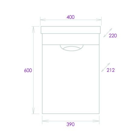 Тумба под раковину Onika Комо 104005 40х20 подвесная цвет белый