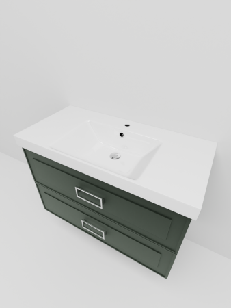 Тумба с раковиной La Fenice Cubo TWIN NFNC-01-CUB-G-100-2-1-100 100х50 подвесная цвет серый