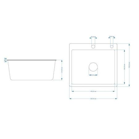 Кухонная мойка Fmark FSC5045C 50х45 цвет золото поверхность матовая