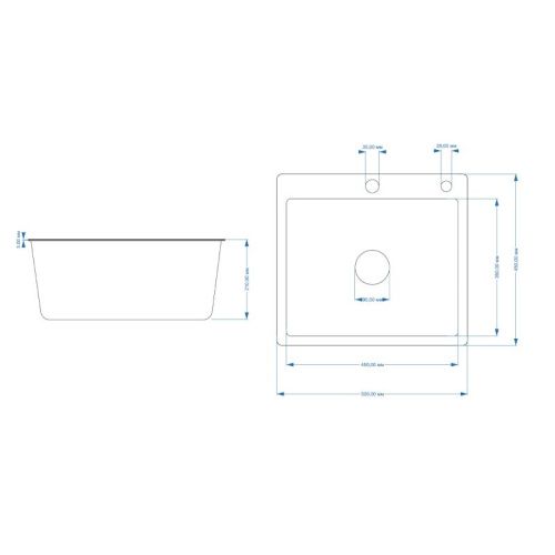 Кухонная мойка Fmark FSC5045L 50х45 цвет сатин поверхность матовая - фото 3